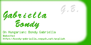gabriella bondy business card